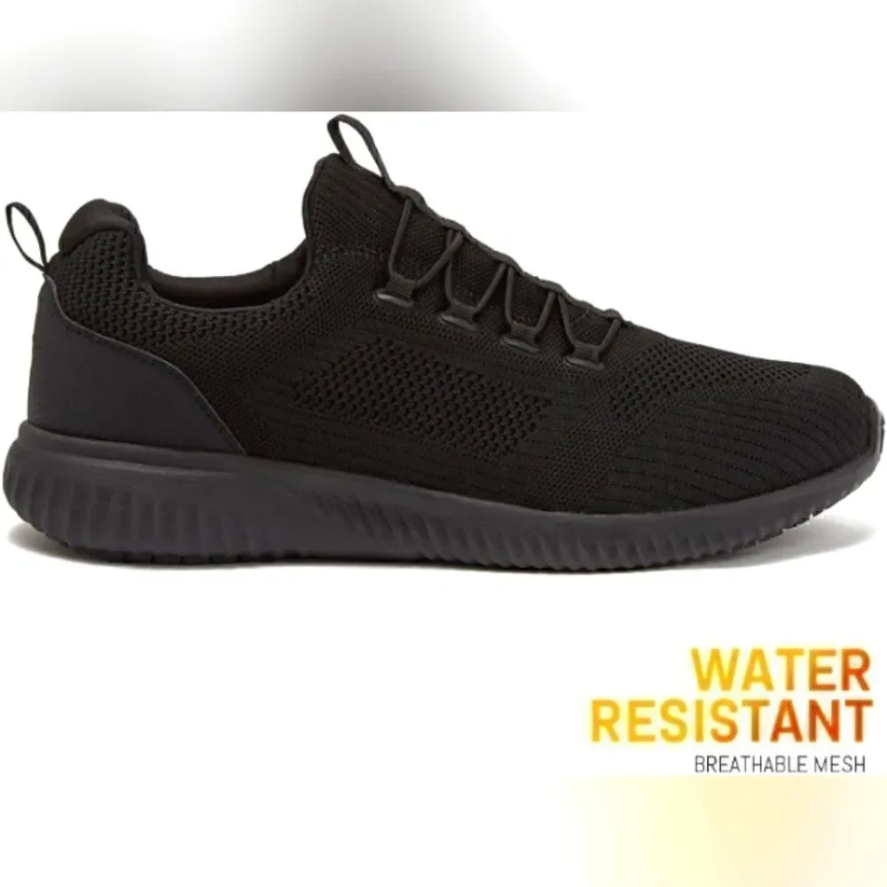 (S-RD275) Avia Anchor SR Mesh Slip On Black Non Slip Shoes for Men Sz 7 WIDE